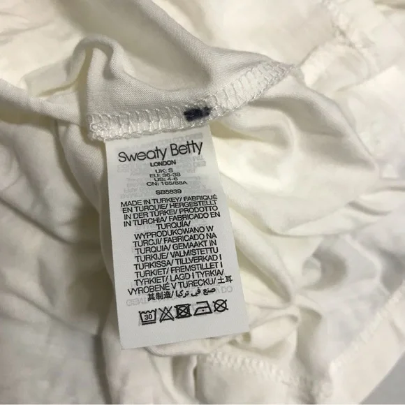 Sweaty Betty Lily White Easy Peazy Pima Tank Top - Picture 7 of 7